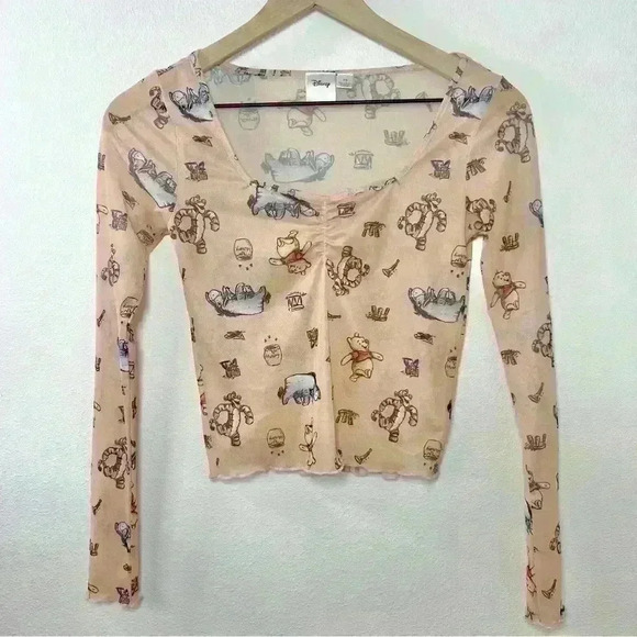 Disney | Winnie The Pooh Sheer Crop Top | Size X-Small - Picture 1 of 10